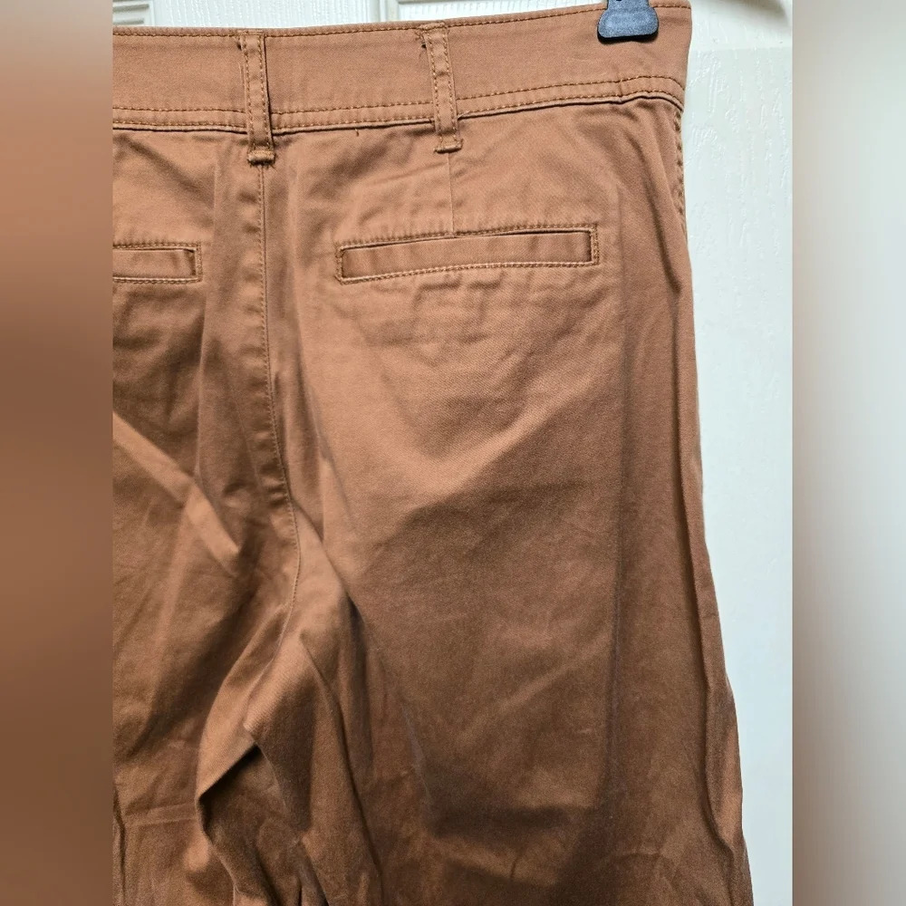Madewell Women’s Cotton Wide Leg Crop Pants  Rustic Brown Sz25 - Picture 7 of 10